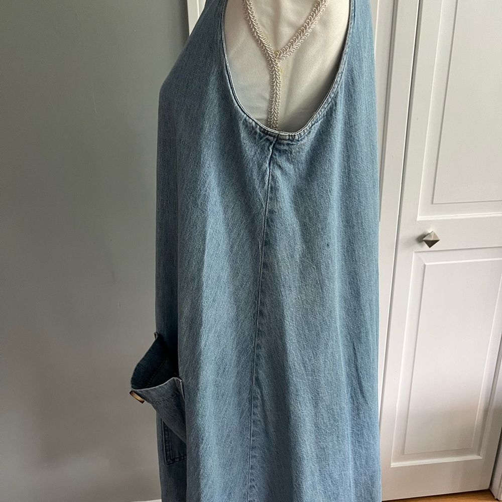 Womens Flared Denim Dress  Size S - Picture 4 of 5